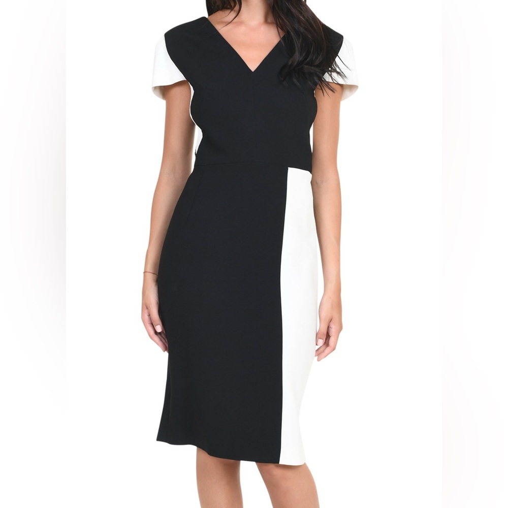 Roland Mouret Two-tone Midi Dress